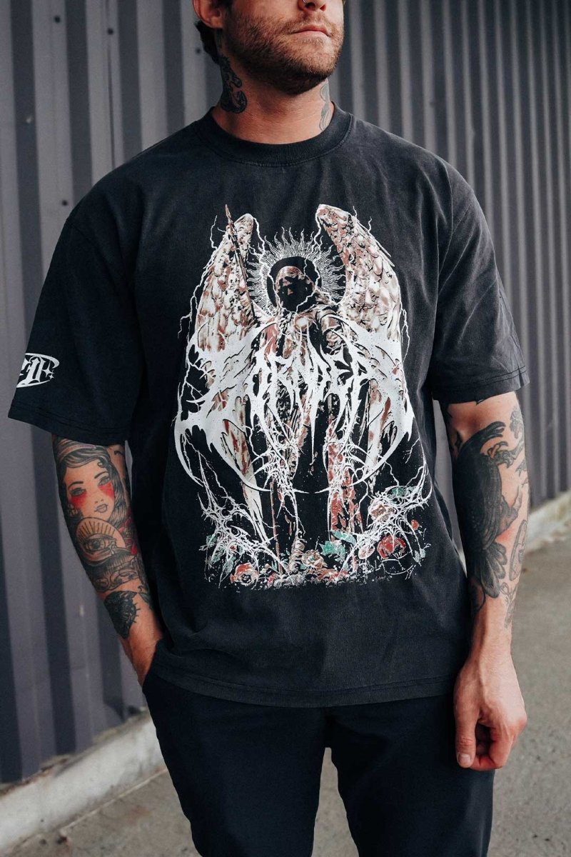 Deathcore Angel Goth Inspired Vintage Tee