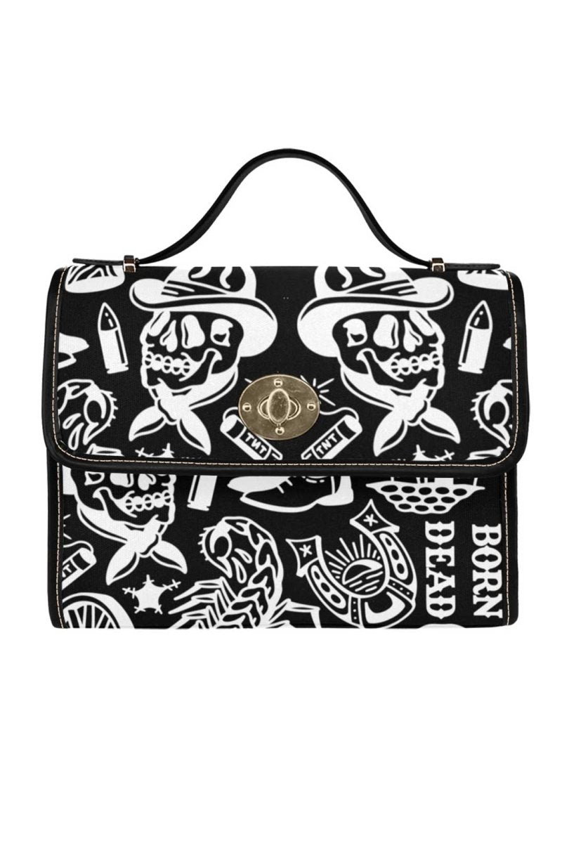 Yallternative Tattoo Inspired Purse Hand Bag (Black)