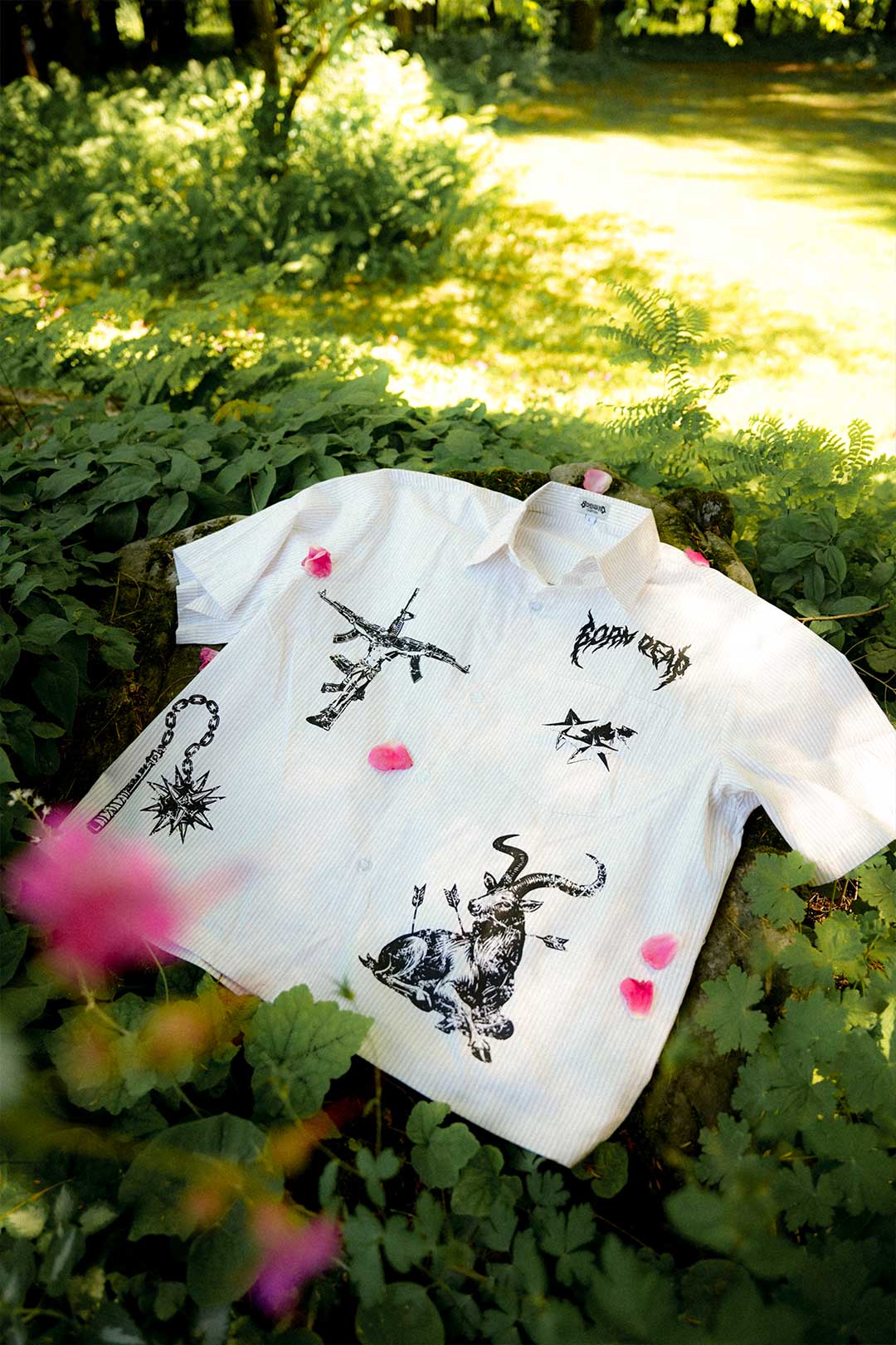 Crop Button Up Tattoo Inspired