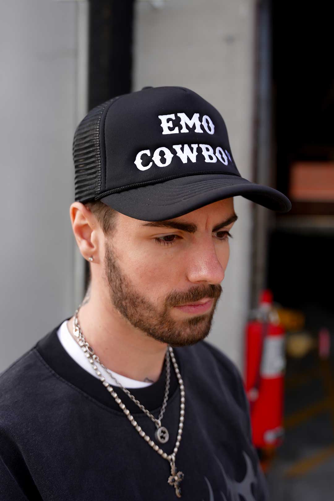 Emo Cowboy Embroidered Trucker