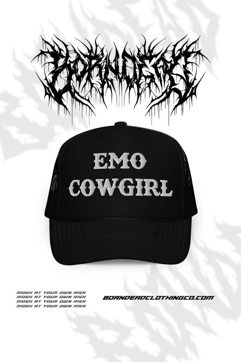 Emo Cowgirl Embroidered Trucker Hat