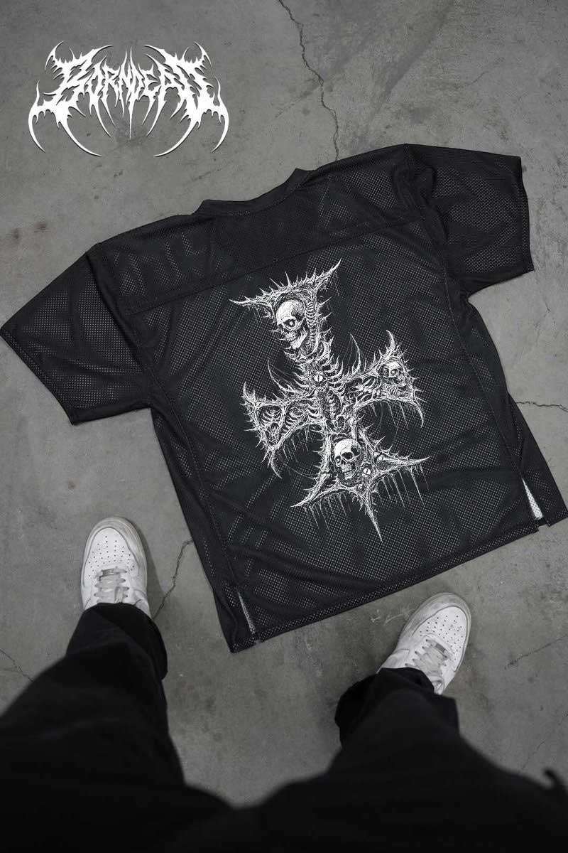 Born Dead American Football Death Metal Inspired Jersey