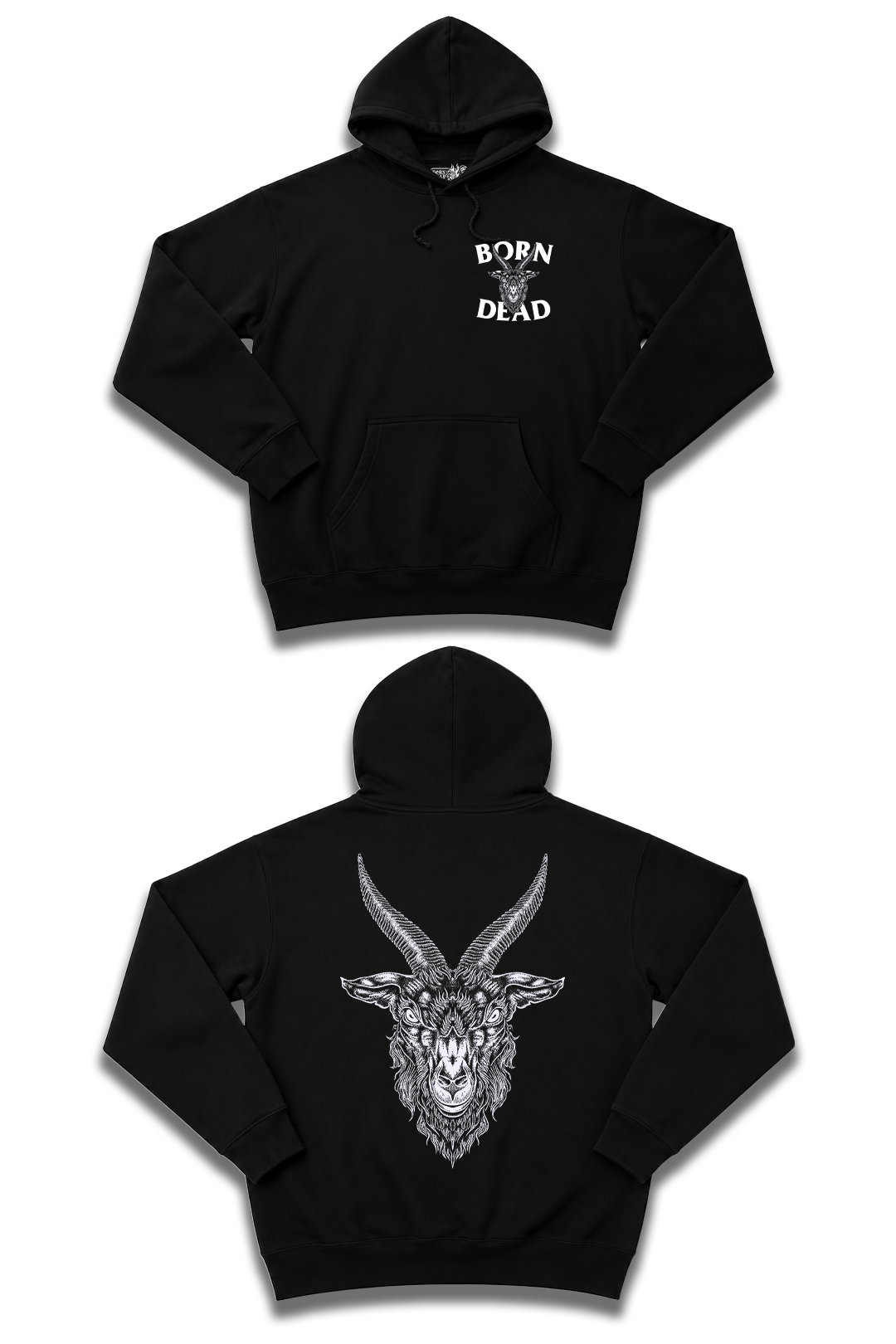 Goat Tattoo Deathcore Inspired Hoodie