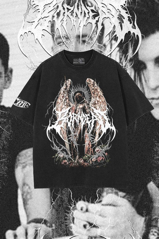 Deathcore Angel Goth Inspired Vintage Tee