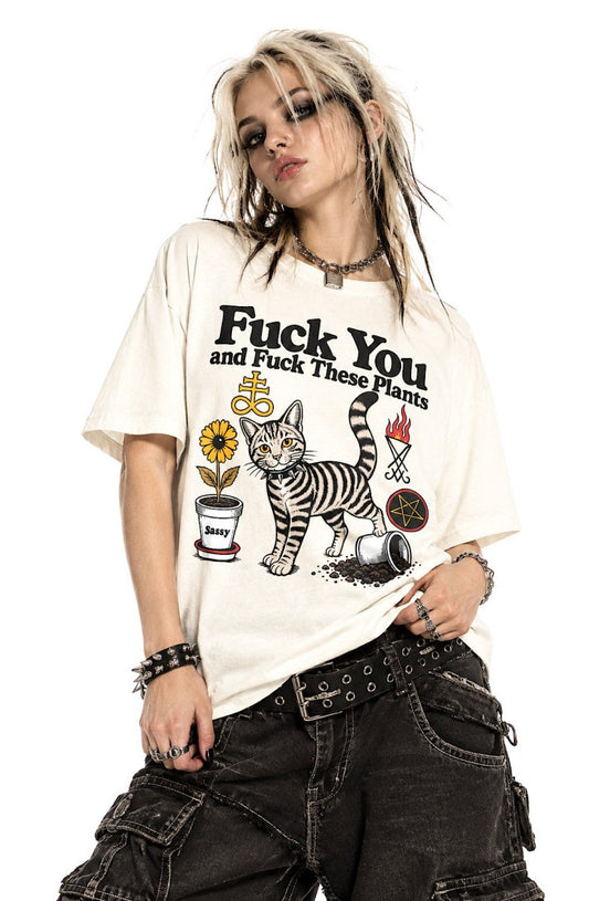 Fuck Plants Streetwear Goth Inspired Tee