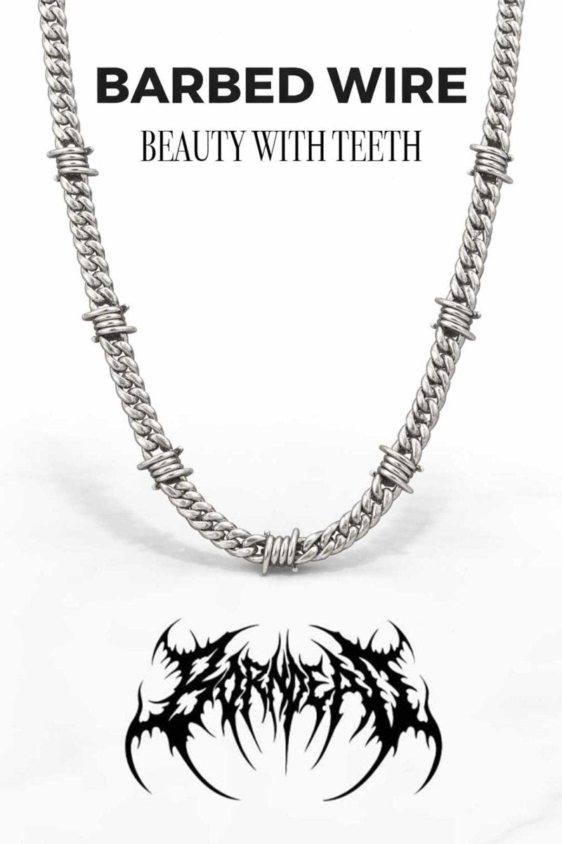 Barbed Wire Stainless Steel Necklace (SHIPS 3/29