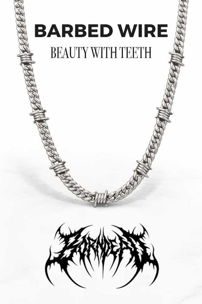 Barbed Wire Stainless Steel Necklace (SHIPS 3/29