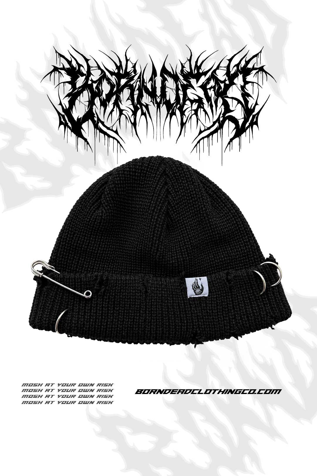 Born Dead Distressed Hardware Beanie