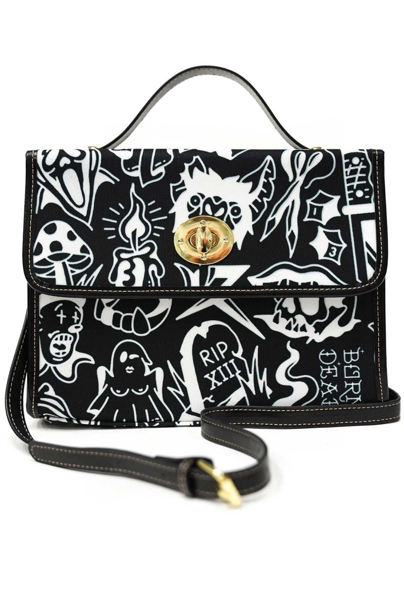 Spooky Tattoo Inspired Purse Hand Bag