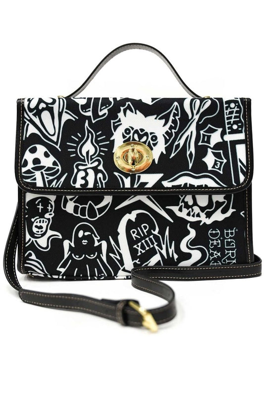 Spooky Tattoo Inspired Purse Hand Bag