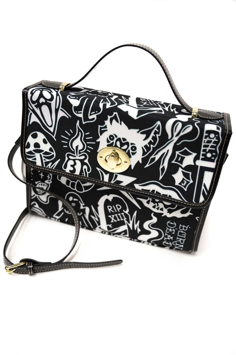 Spooky Tattoo Inspired Purse Hand Bag