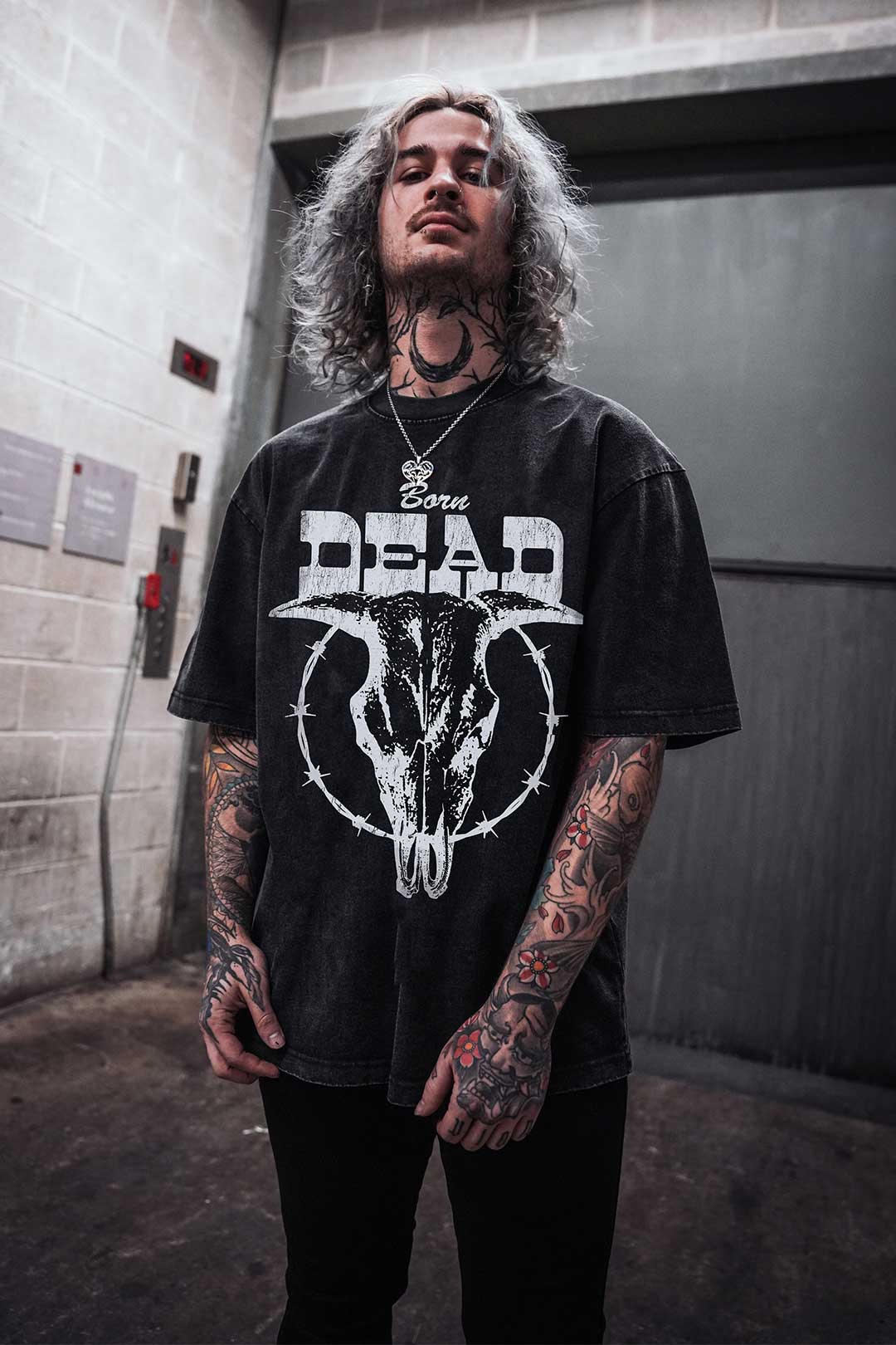 Bull Skull Heavyweight Vintage Streetwear Tee