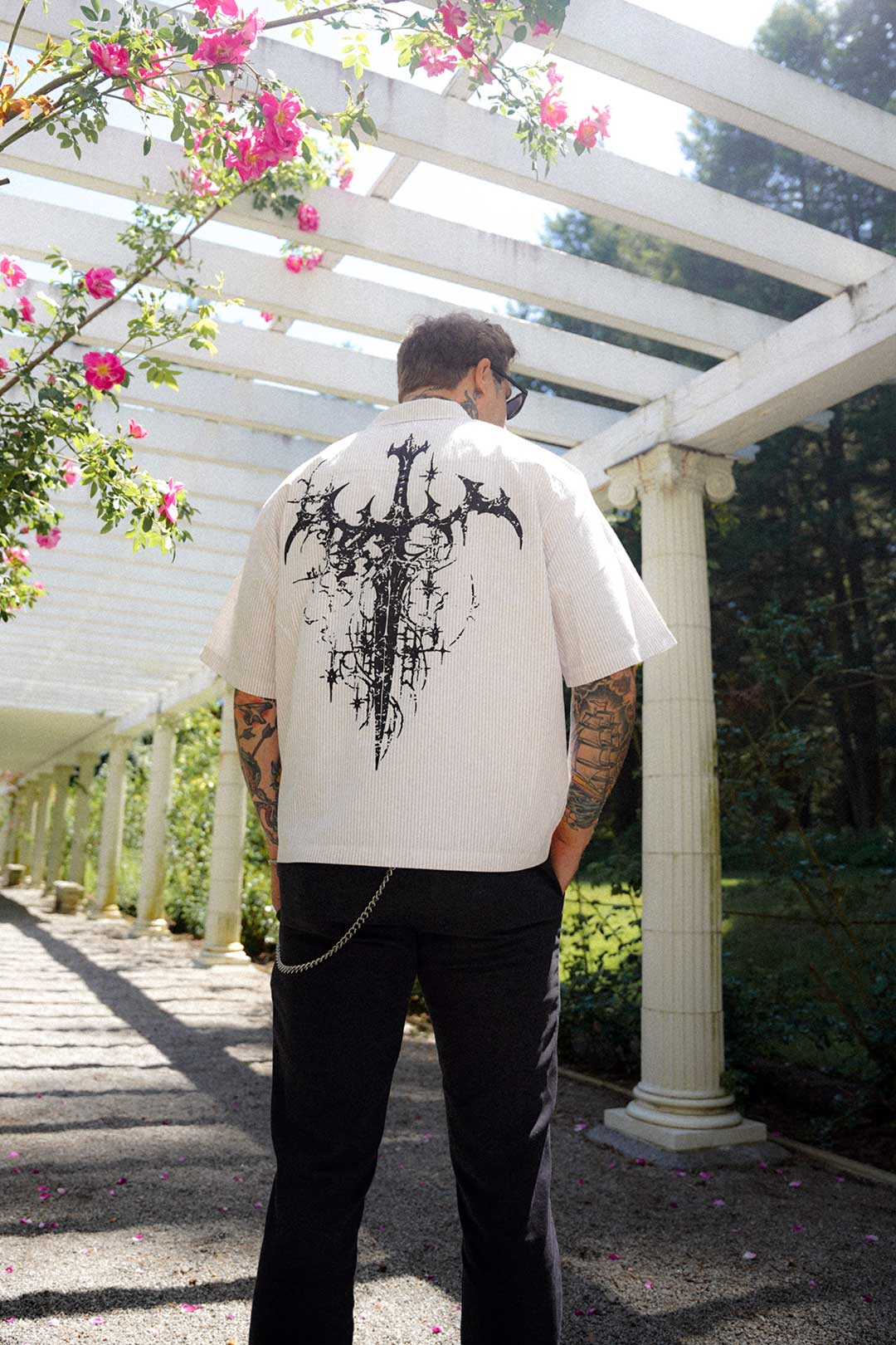 Crop Button Up Tattoo Inspired