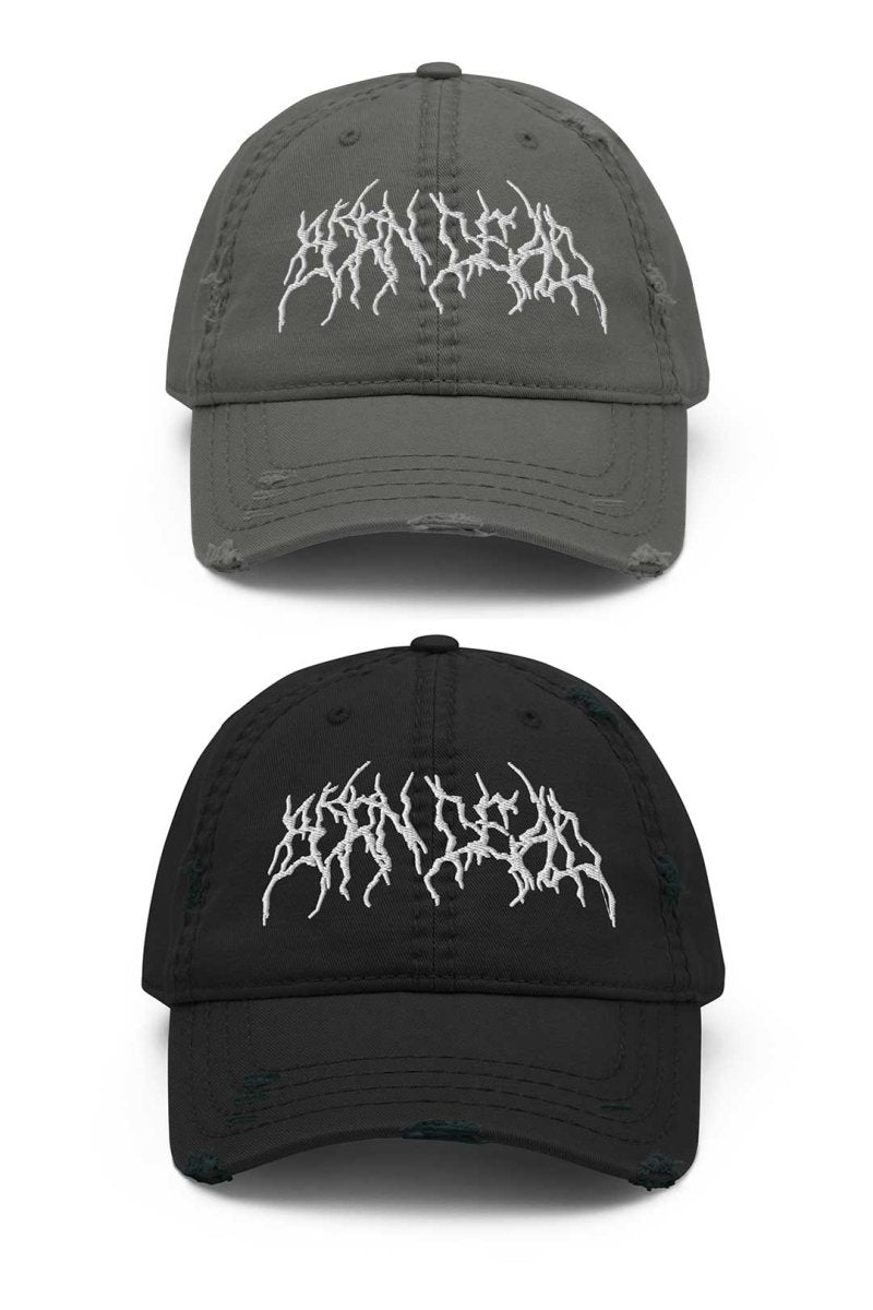 Distressed Death-Metal Art Dad Hat