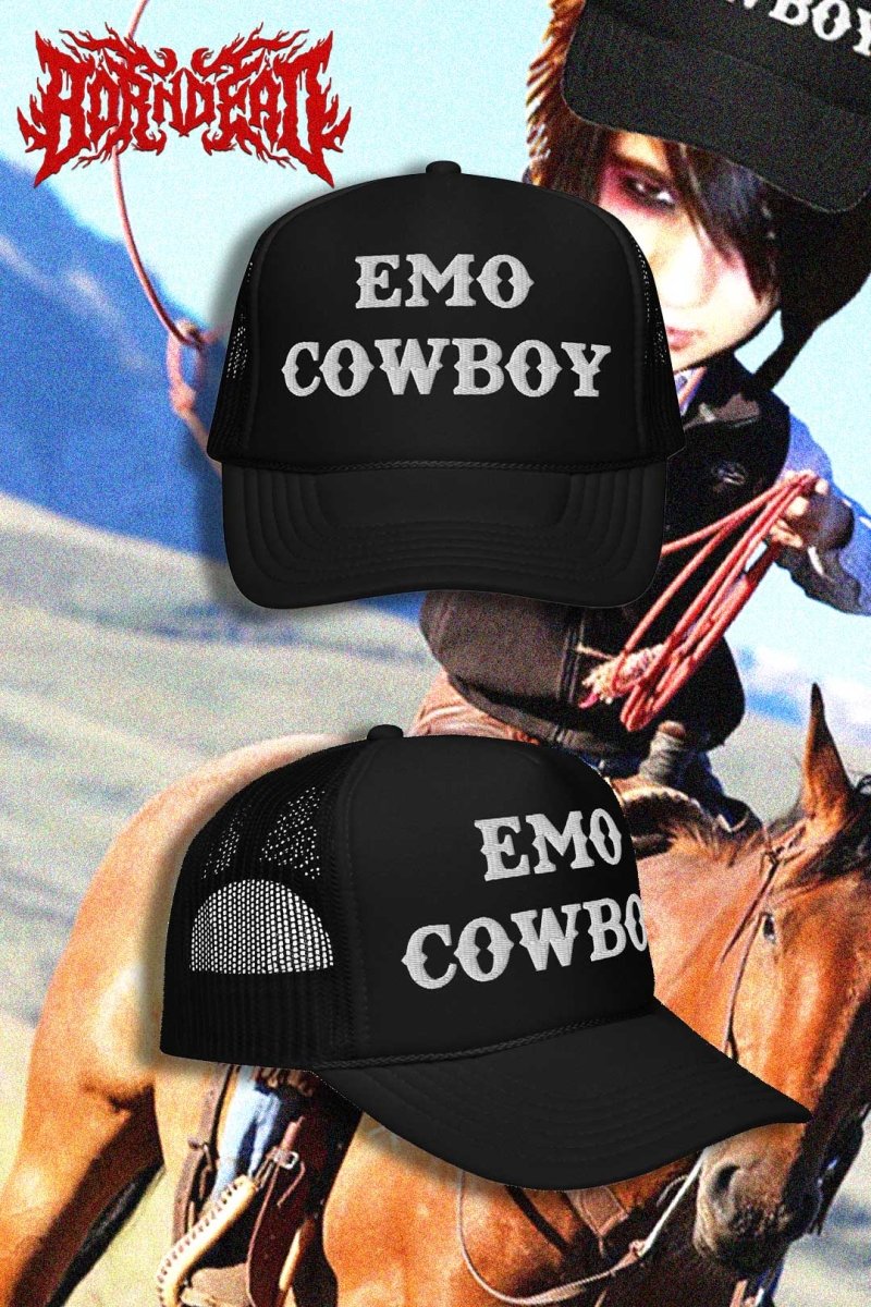 Emo Cowboy Embroidered Trucker