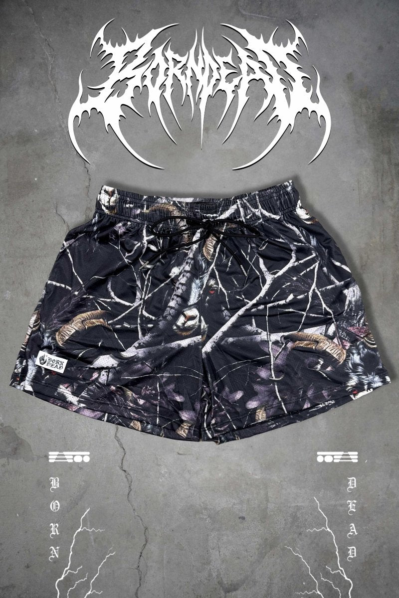 Goat Camo Mesh Athletic Shorts Tattoo Inspired