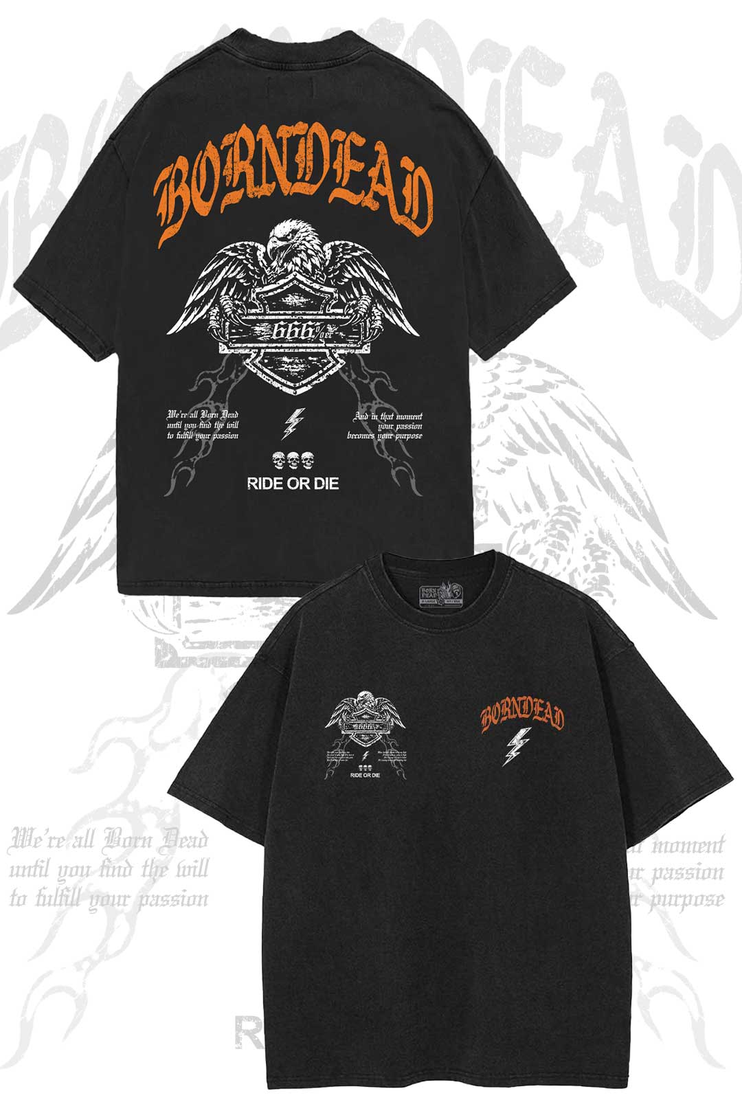 Ride Or Die Tattoo Inspired Vintage Tee