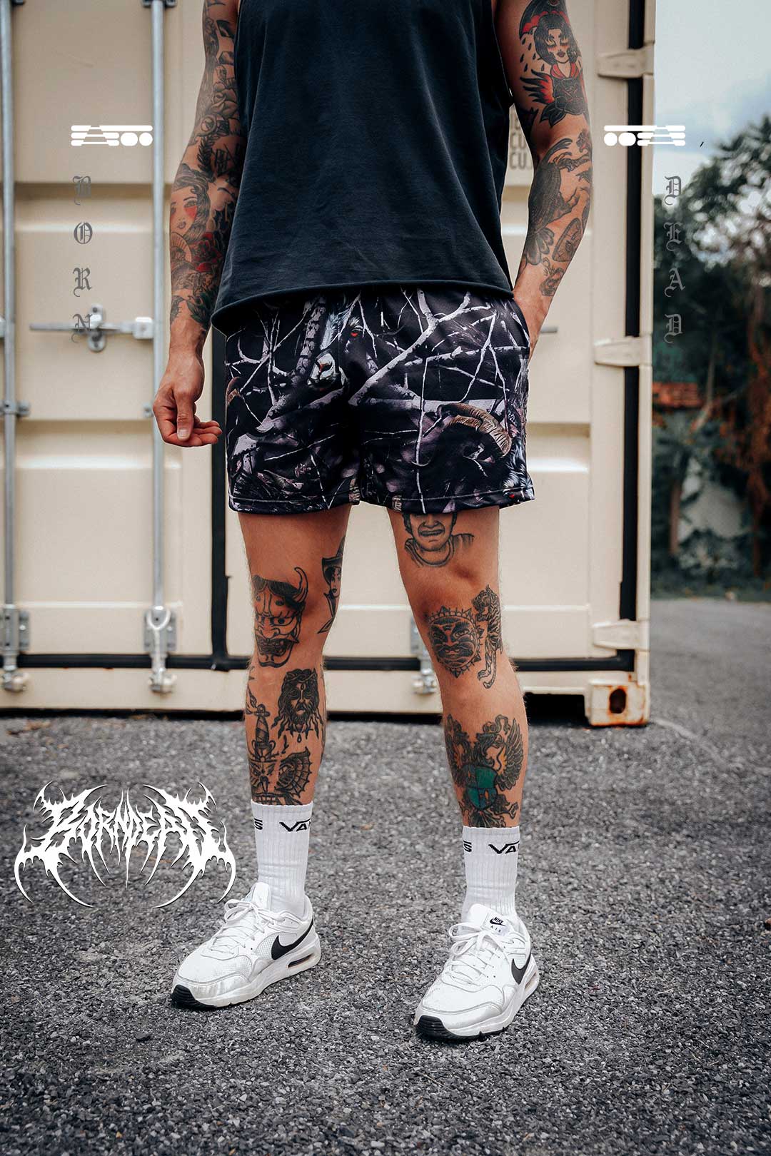 Goat Camo Mesh Athletic Shorts Tattoo Inspired