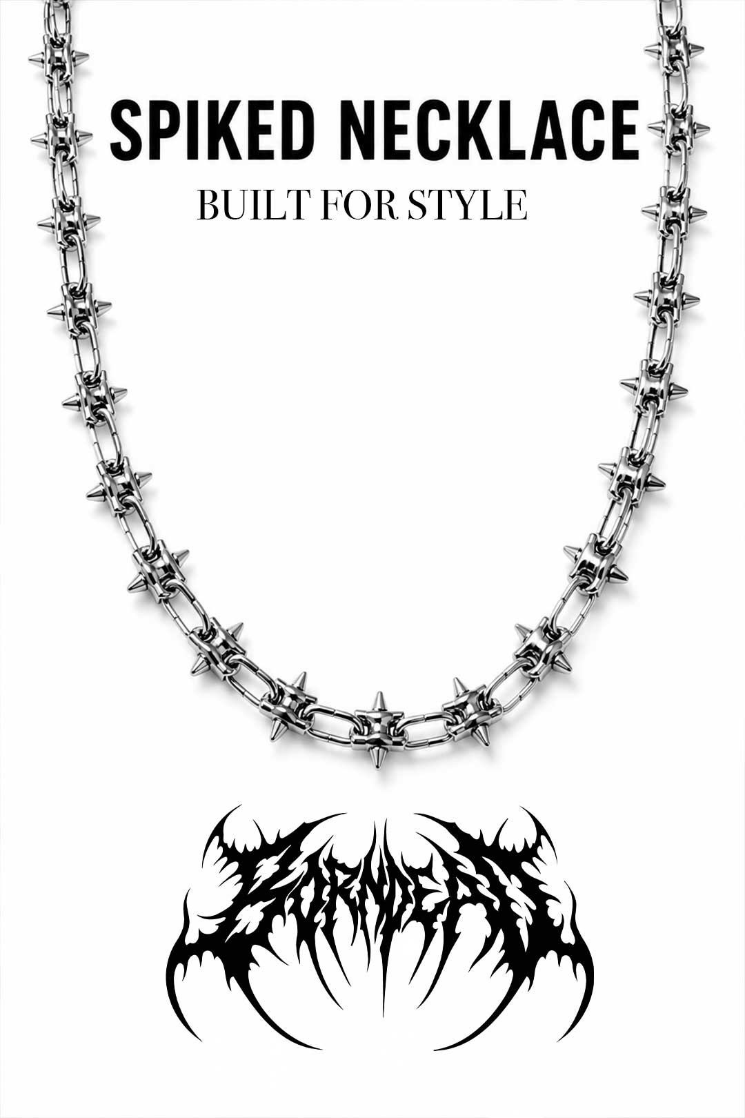 Spiked Stainless Steel Necklace
