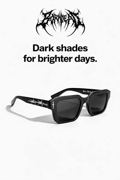 Night Cult Sunglasses (Silver engraved designs)