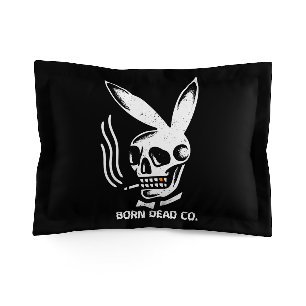 Bunny Skull Microfiber Pillow Sham