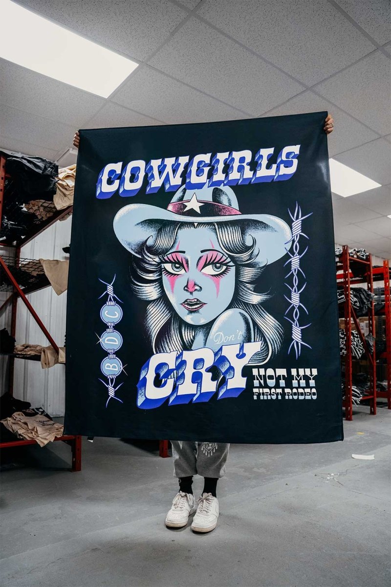 Cowgirls Don't Cry Wall Tapestry Tattoo Inspired