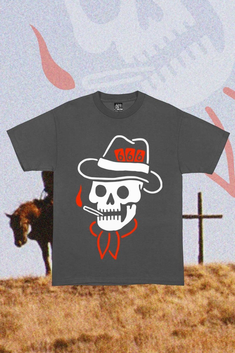 Cowboy Skull 666 Vintage Streetwear T-Shirt