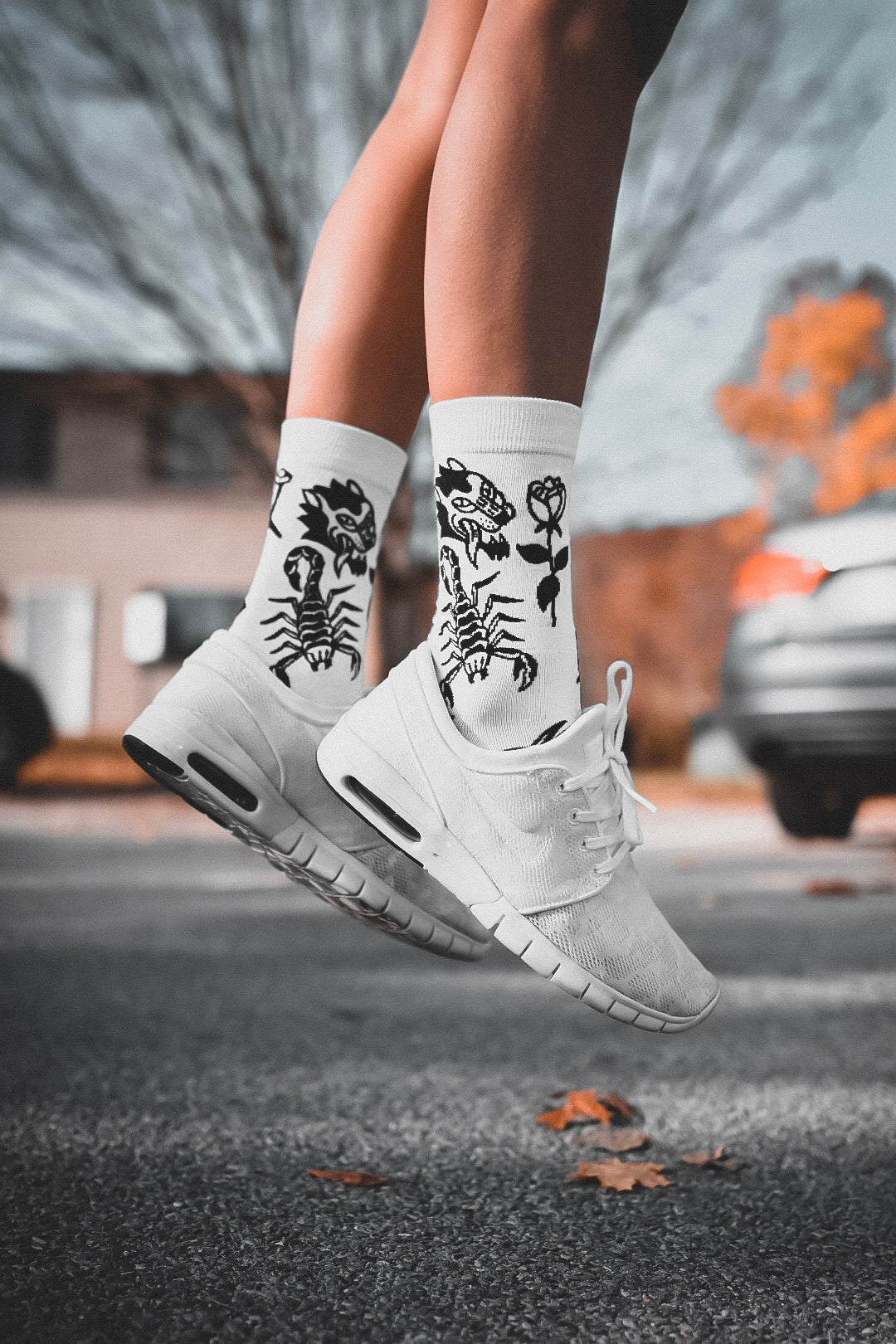 Born Dead Tattoo Inspired Skateboard Socks