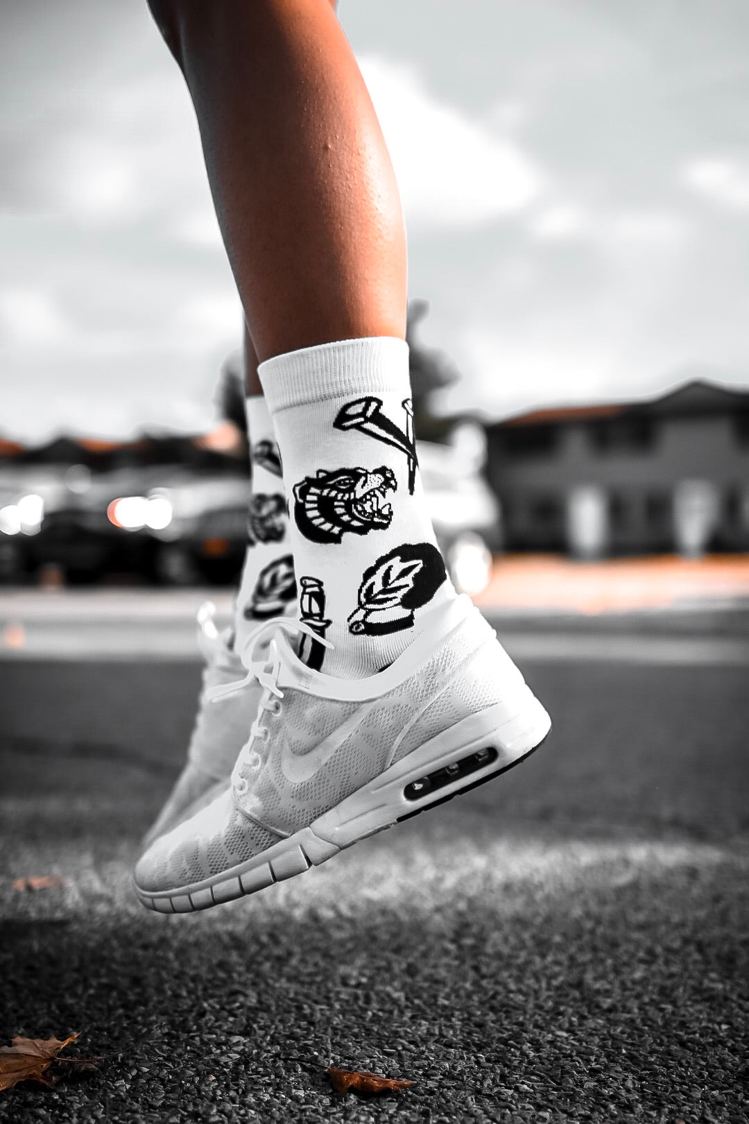 Born Dead Tattoo Inspired Skateboard Socks