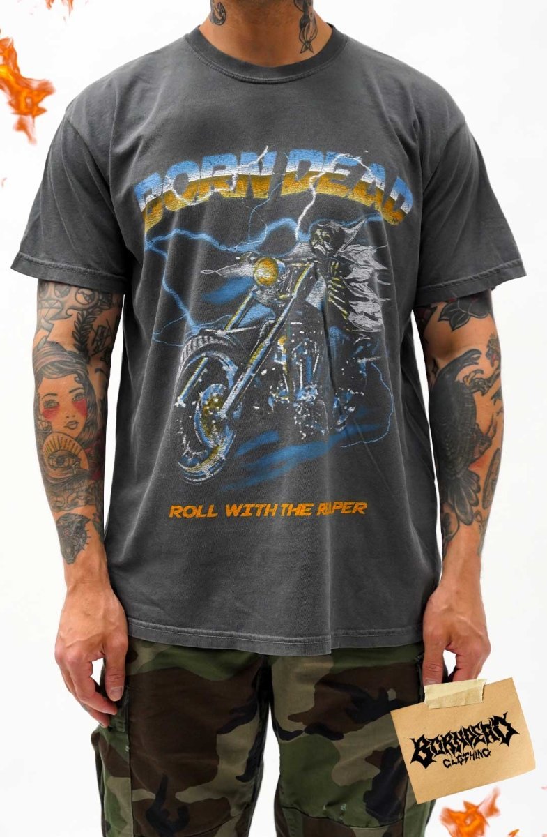 Roll With The Reaper Vintage Streetwear T-Shirt