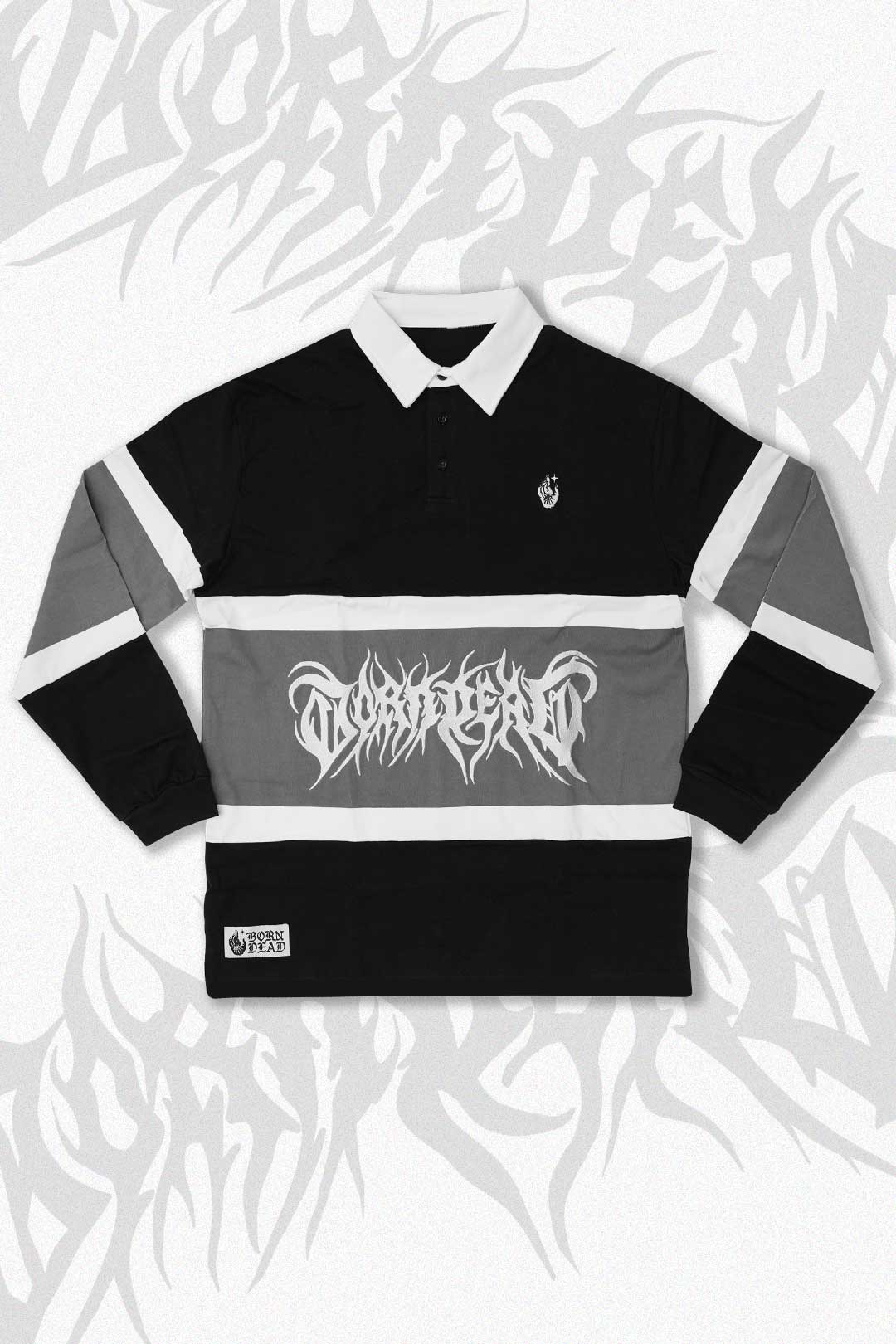 Wednesday Rugby Long Sleeve Shirt Goth Inspired