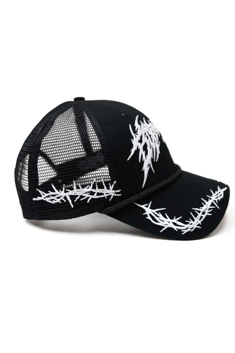 Brutal Barbed Wire Embroidered Trucker