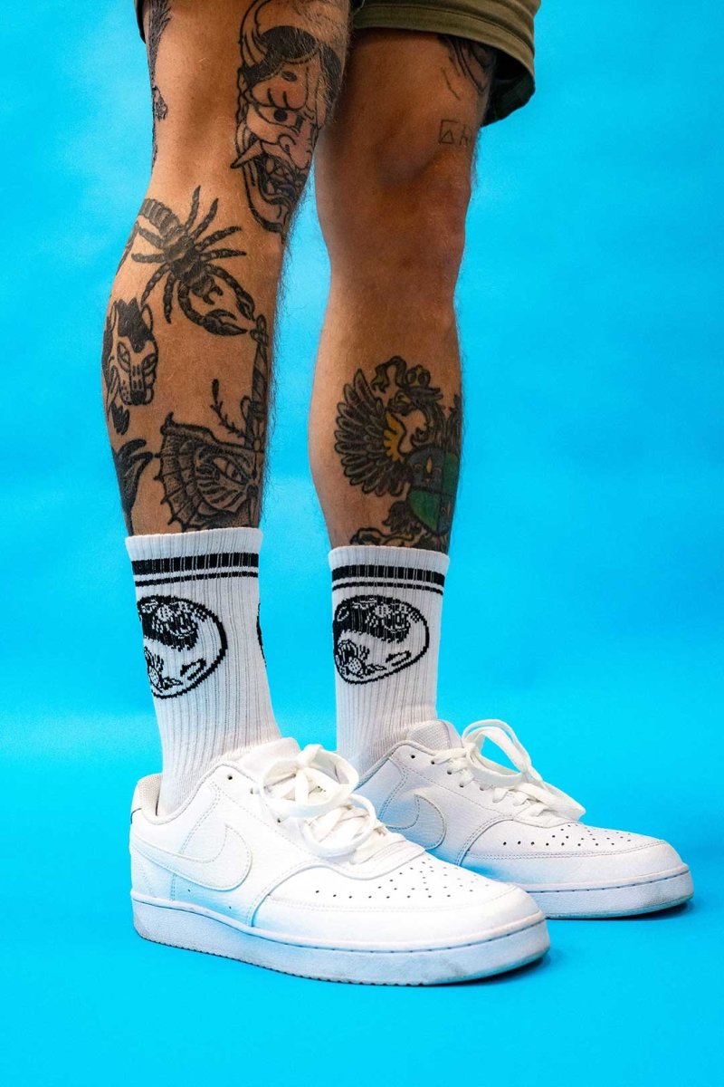 Yinyang Tattoo Inspired Skatewear Socks